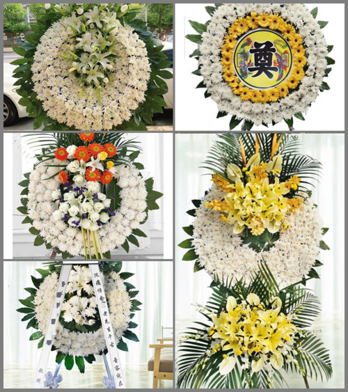 浙江省绍兴上虞区崧厦镇章黎村花圈速递